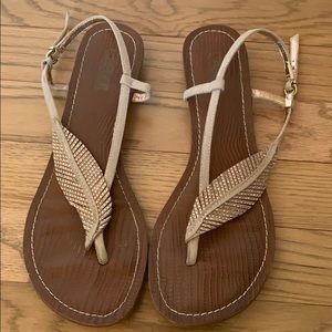 Carlos Santana leaf sandals